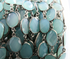 Aqua Blue Chalcedony Faceted Rosary Chain,(BC-ACH-03)